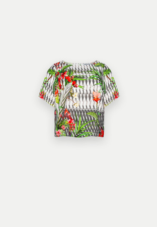 Wiskozowa bluzka w kwiaty