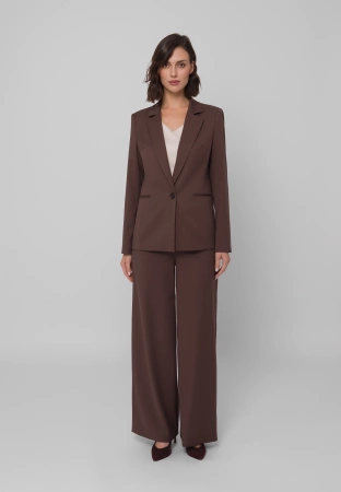 Żakiet na jeden guzik w kolorze brązowym