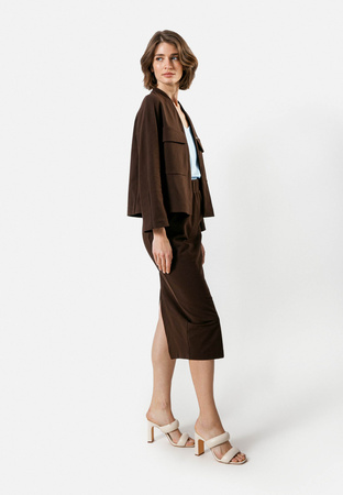 Brązowa kurtka z bawełny