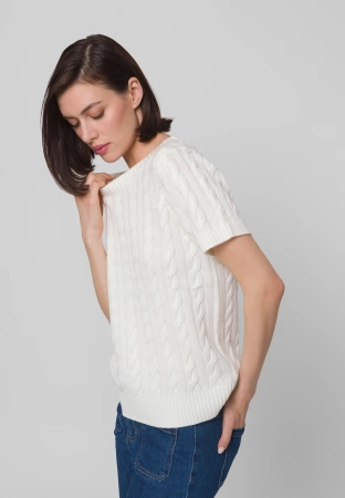 Dzianinowa bluzka w warkoczowy splot