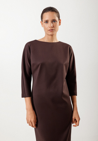Sukienka w czekoladowym kolorze