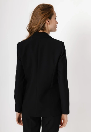 Klasyczny czarny żakiet na jeden guzik