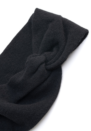 Czarna kaszmirowa opaska