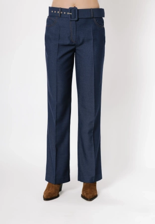 Szerokie spodnie a'la jeans z wiskozą