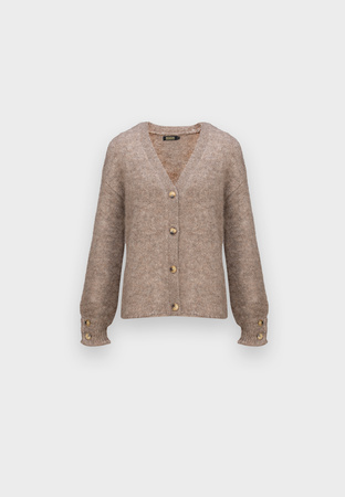 Beżowy kardigan z alpaką