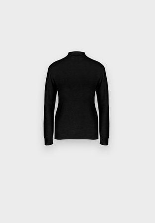 Czarny półgolf 100% wełna