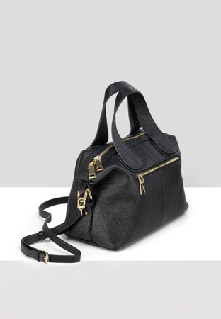 Mała czarna torebka ze skóry