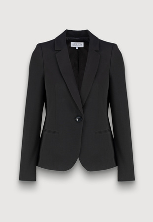 Czarny taliowany żakiet na jeden guzik