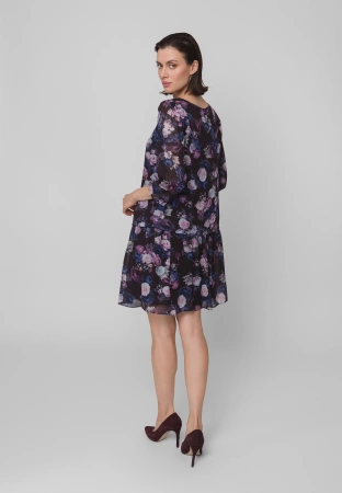 Wiskozowa sukienka w róże