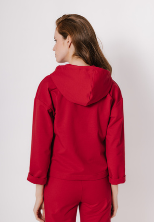 Bawełniana bluza w czerwonym kolorze