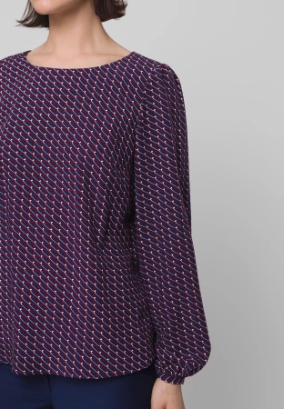 Wiskozowa bluzka z bufiastymi rękawami
