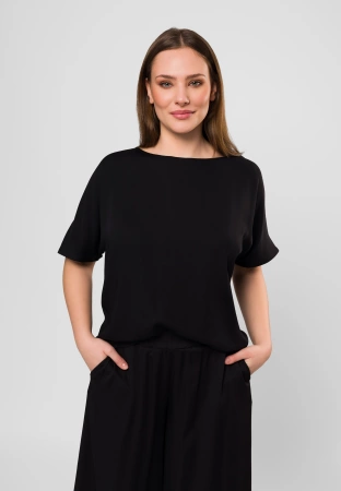 Czarna wiskozowa bluzka