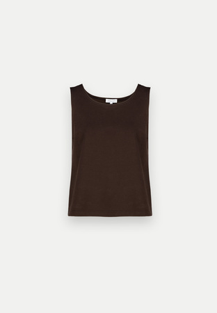 Brązowa bluzka na szerokich ramiączkach