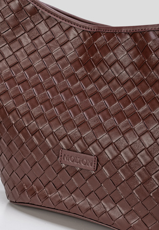 Brązowa pleciona torba na ramię