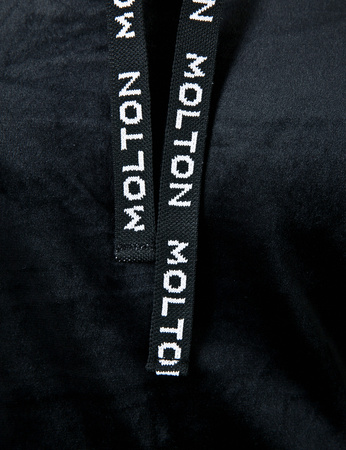 Welurowa bluza z kapturem