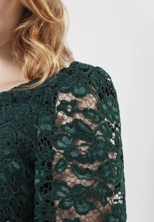 Zielona sukienka z gipiury