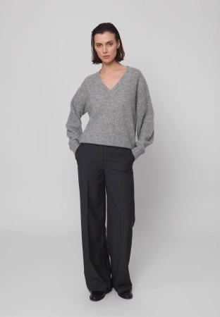 Oversizowy sweter z moherem i wełną