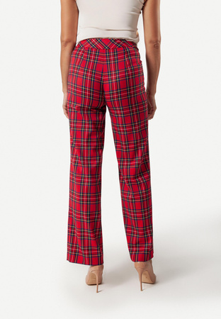 Szerokie spodnie w szkocką kratę