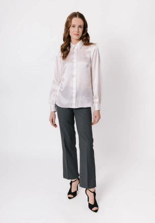 Grafitowe spodnie z prostą nogawką