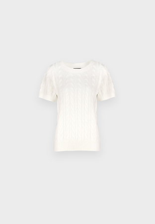 Dzianinowa bluzka w warkoczowy splot