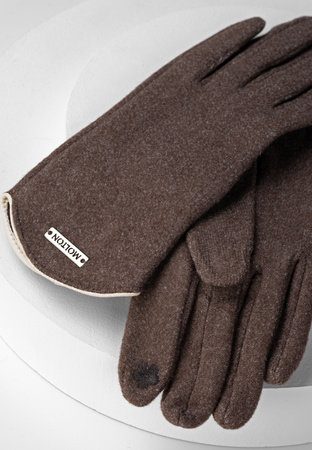 Brązowe rękawiczki z wiskozą