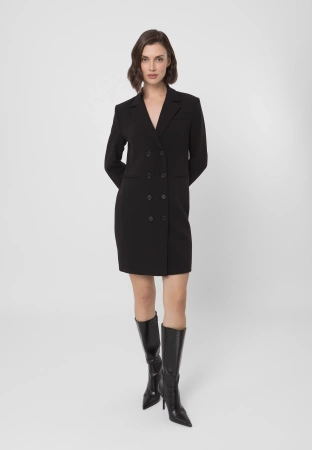 Czarna żakietowa sukienka
