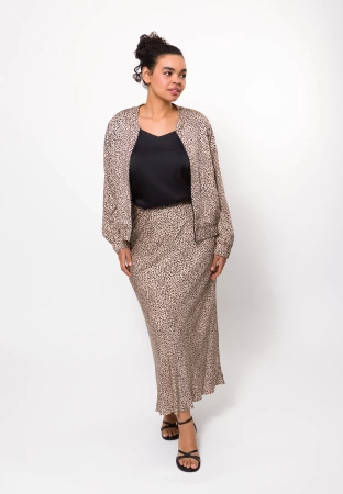 Bomberka z wiskozy w drobną panterkę