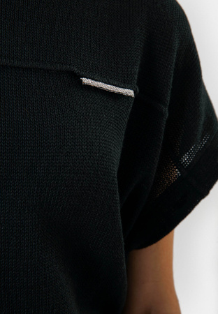 Czarna kimonowa bluzka