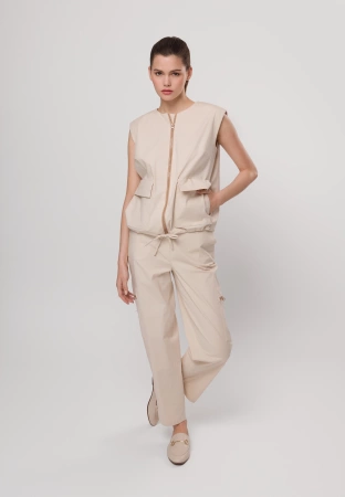 Bawełniane spodnie z kieszeniami