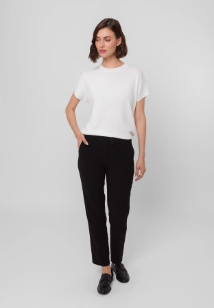 Ecru dzianinowa bluzka z wiskozą