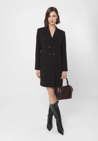 Czarna żakietowa sukienka