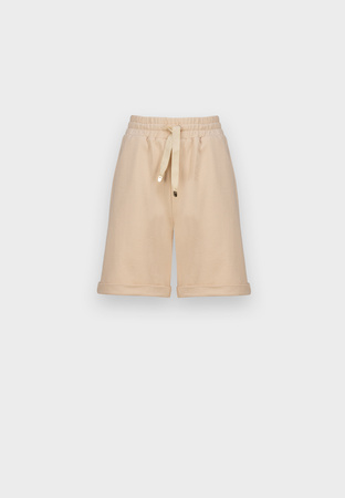 Bawełniane dresowe spodenki w beżowym kolorze