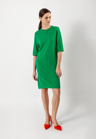 Zielona dzianinowa sukienka