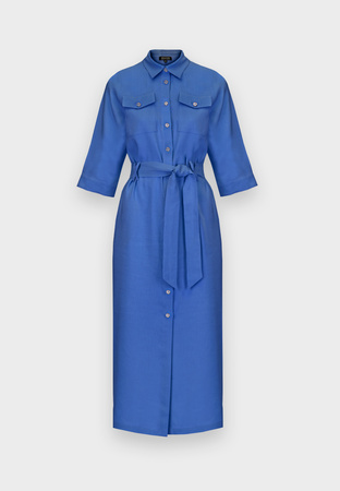 Niebieska bawełniana szmizjerka