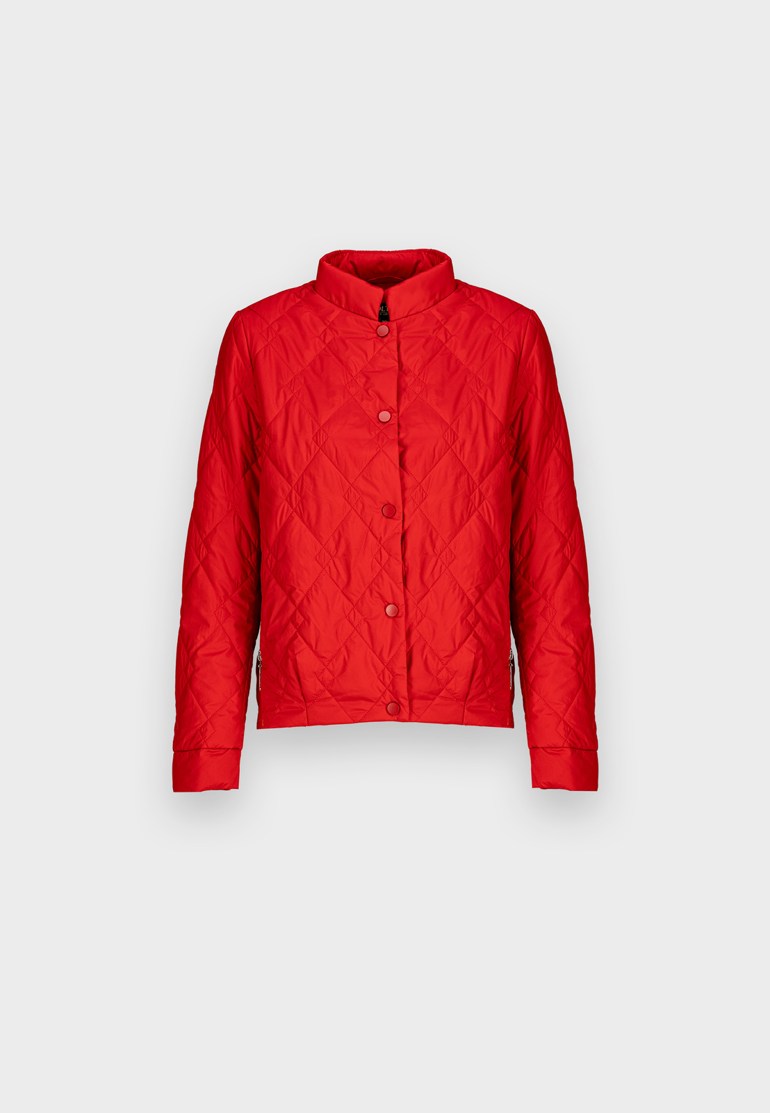 Czerwona pikowana kurtka