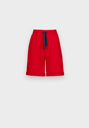 Bawełniane dresowe spodenki w czerwonym kolorze