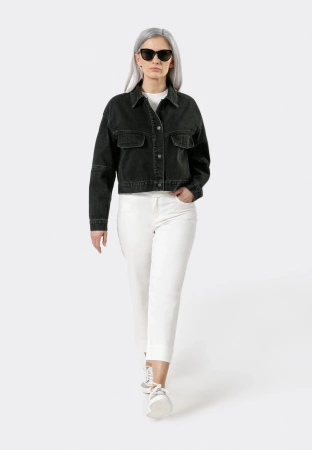 Spodnie cropp w kolorze ecru