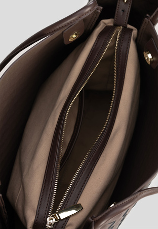 Brązowa pleciona shopperka