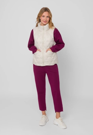 Puchowa kamizelka z naturalnym wypełnieniem w kolorze ecru