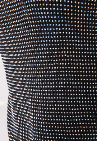 Czarna bluzka z wiskozy z dżetami