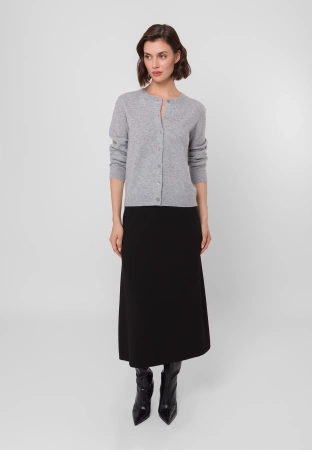 Szary wełniany kardigan