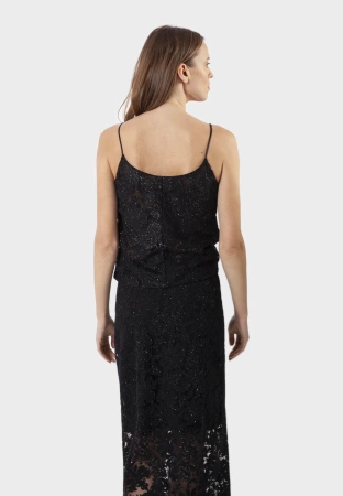 Top na ramiączka z koronki