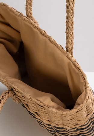 Brązowa pleciona torba