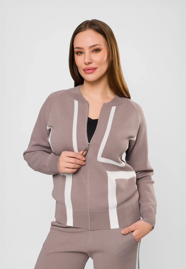 Dzianinowa bluza w geometryczny wzór