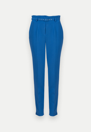 Niebieskie cygaretki z wysoką talią