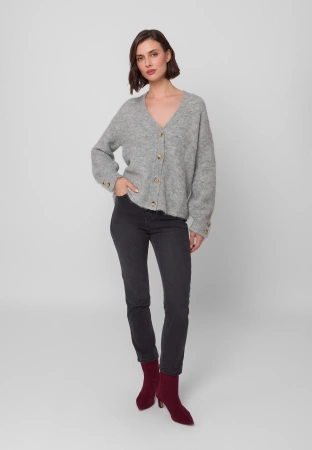 Jeansy slim fit w kolorze szarym