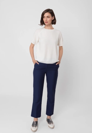 Spodnie w kant z prostą nogawką