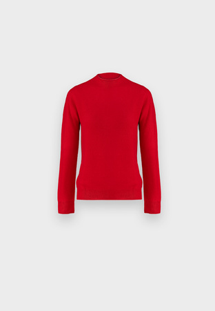 Czerwony półgolf 100% wełna