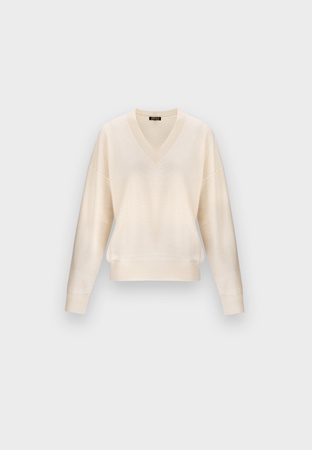 Kaszmirowy sweter w kolorze ecru
