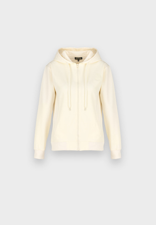 Bawełniana bluza na suwak w kolorze żółtym